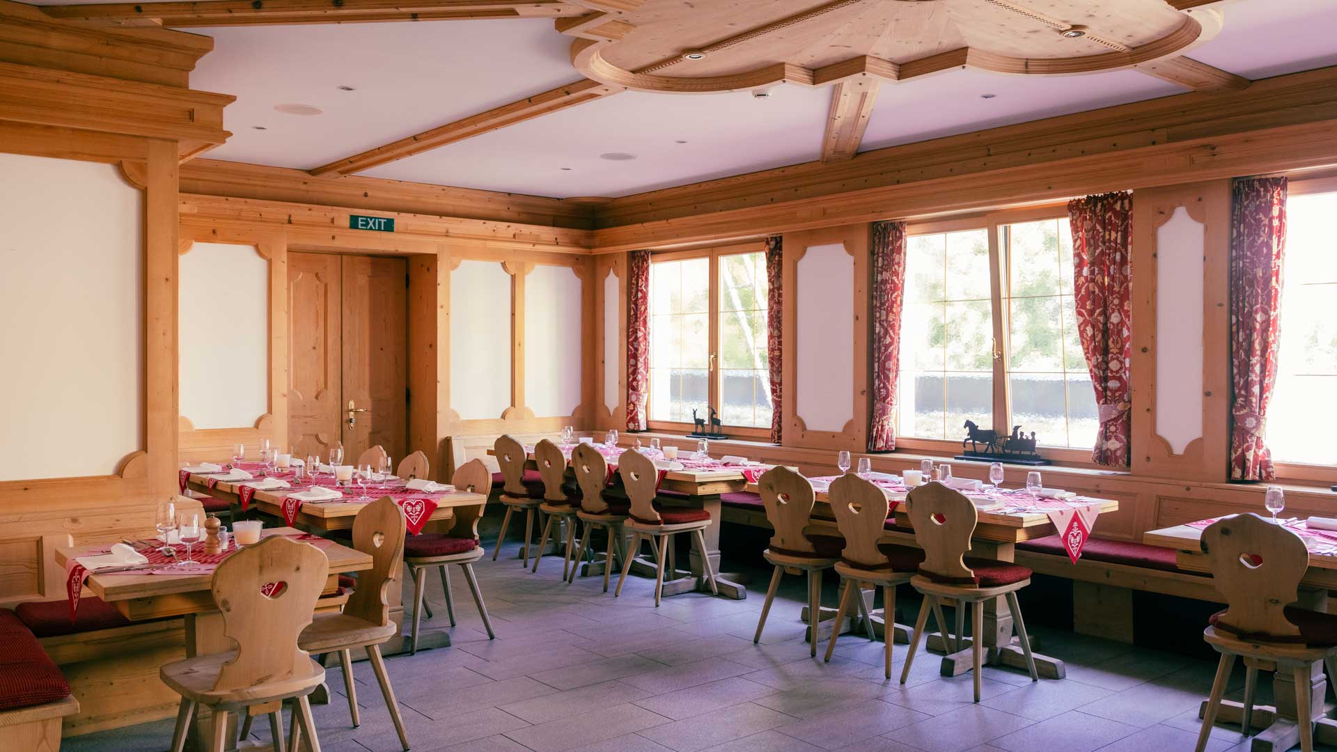 Bankettsaal im Partnerhotel Corvatsch
