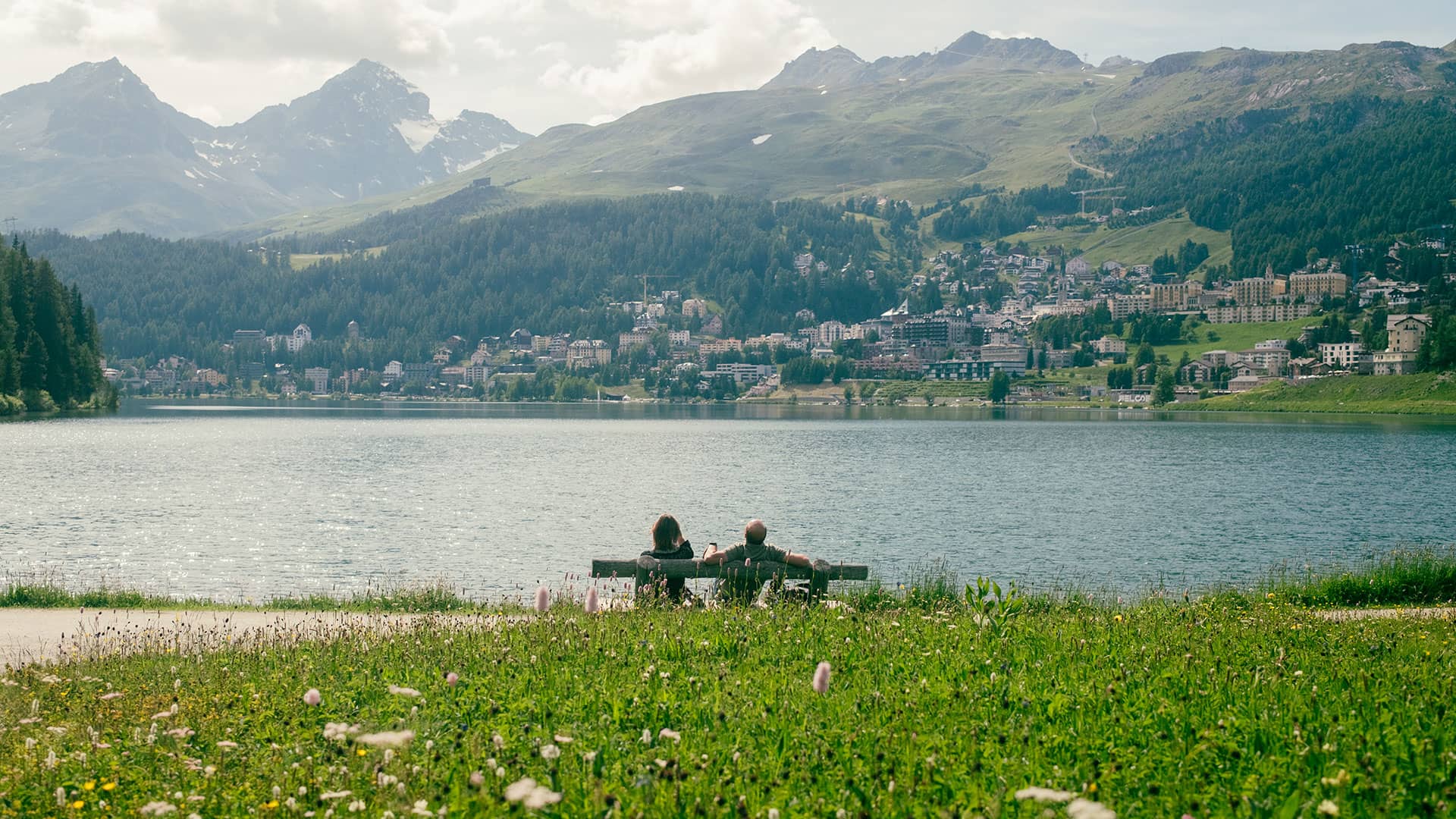 Ausblick auf St. Moritz