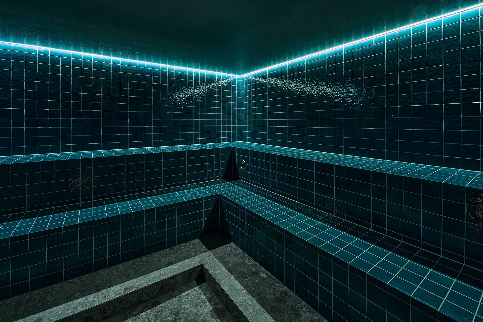 Steam bath in the spa area of the Hotel Laudinella